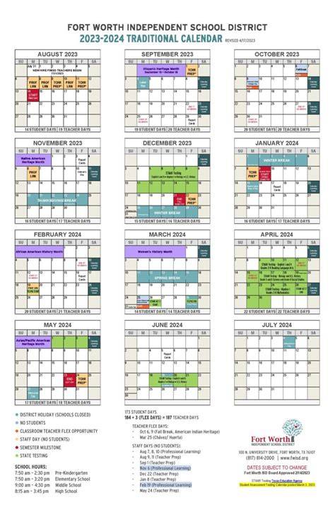 Fwisd School Calendar 24 25