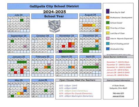Gallipolis City Schools Calendar