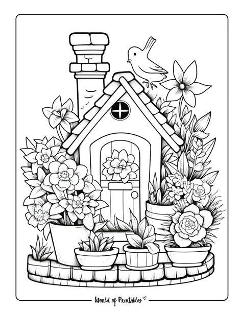 Garden Colouring Pages For Adults