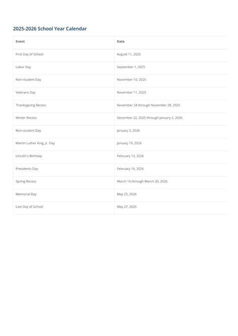 Garden Grove School District Calendar