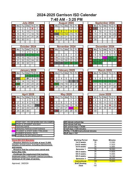 Garrison Isd Calendar