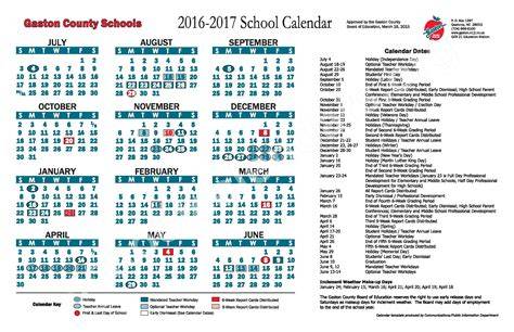Gaston County Calendar