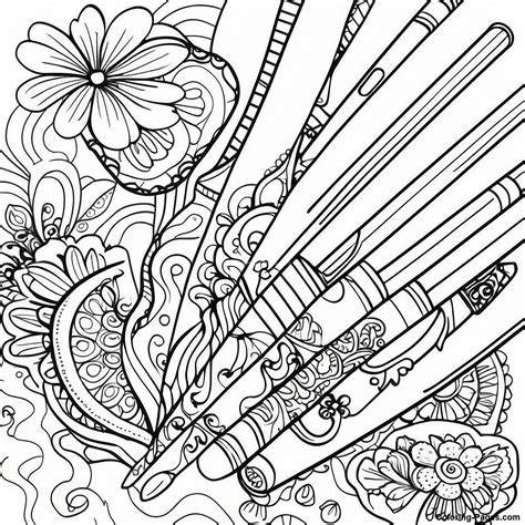 Gel Pen Coloring Pages Printable