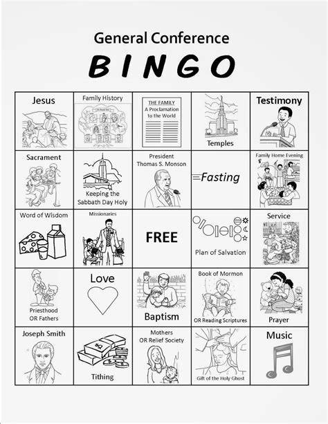 General Conference Printables