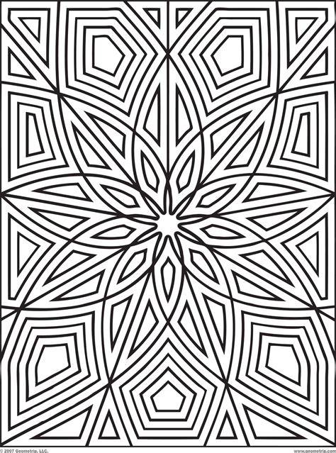 Geometric Adult Coloring Pages