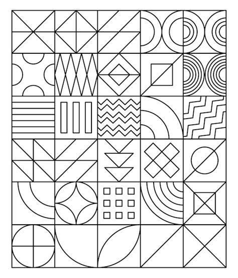 Geometric Shapes Coloring Pages