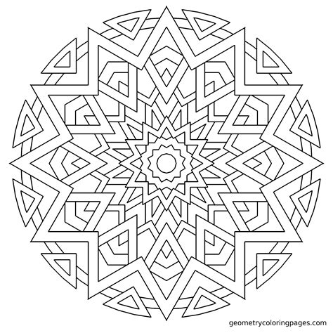 Geometry Coloring Pages Printable