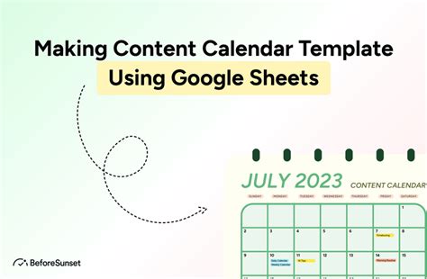 google sheets content calendar template