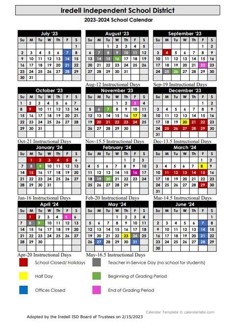 iredell statesville schools calendar