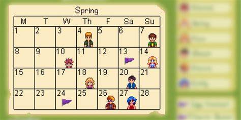 stardew valley calendar