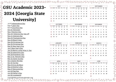 university of georgia athens academic calendar