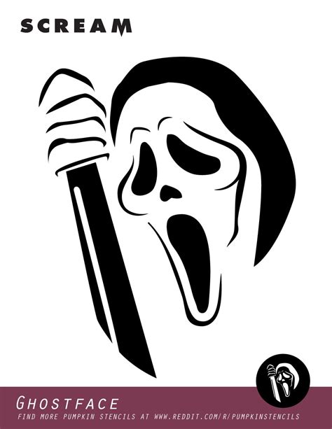 Ghost Face Stencil Printable