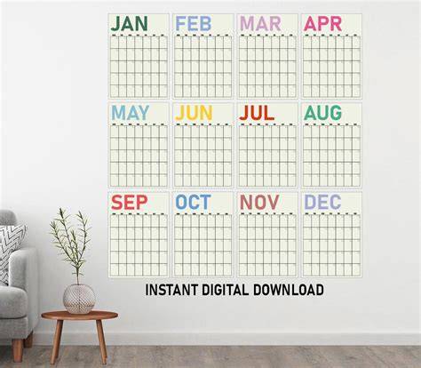 Giant Monthly Wall Calendar