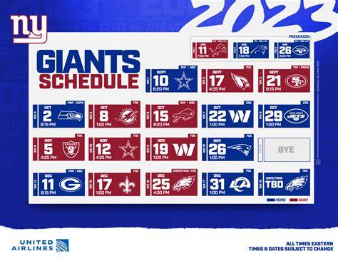 Giants Schedule 2024 Printable