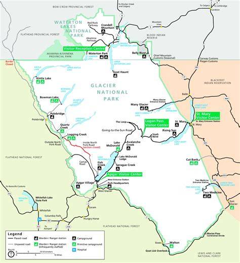 Glacier National Park Printable Map