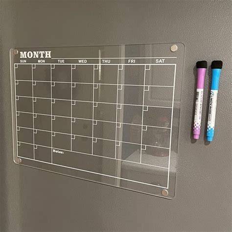 Glass Dry Erase Calendar