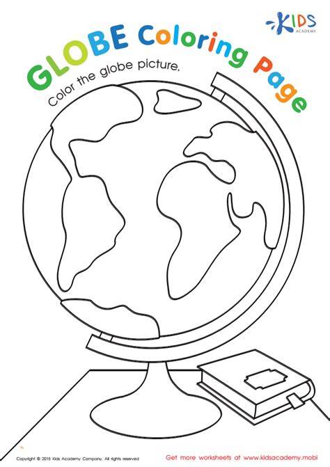 Globe Coloring Sheet
