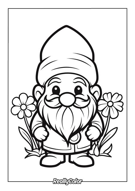 Gnome Coloring Pages Free Printable