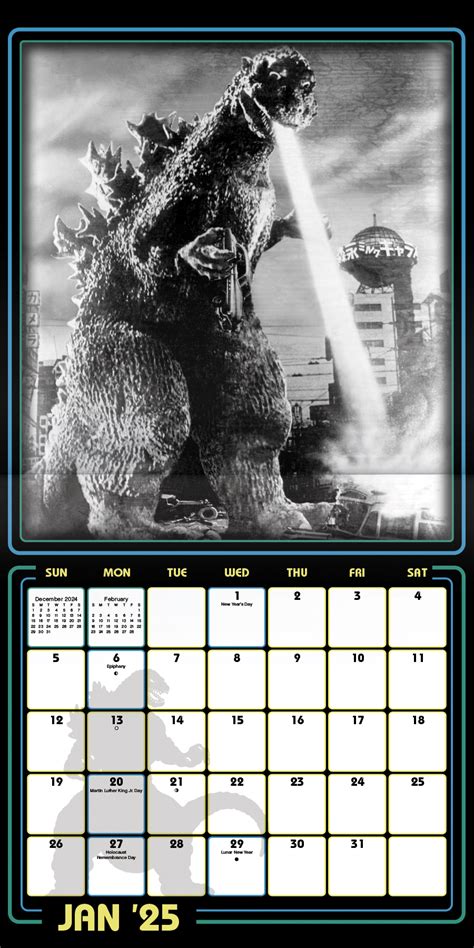 Godzilla Calendar 2025