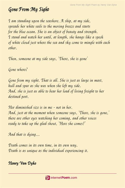 Gone From My Sight Printable Version