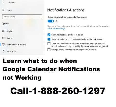 Google Calendar Notifications Not Working