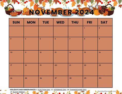 Google Calendar November 2024