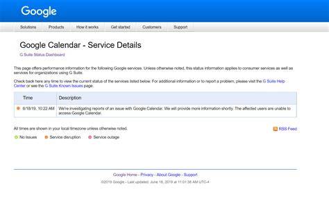 Google Calendar Outage
