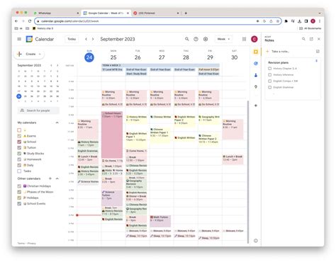 Google Calendar Screen