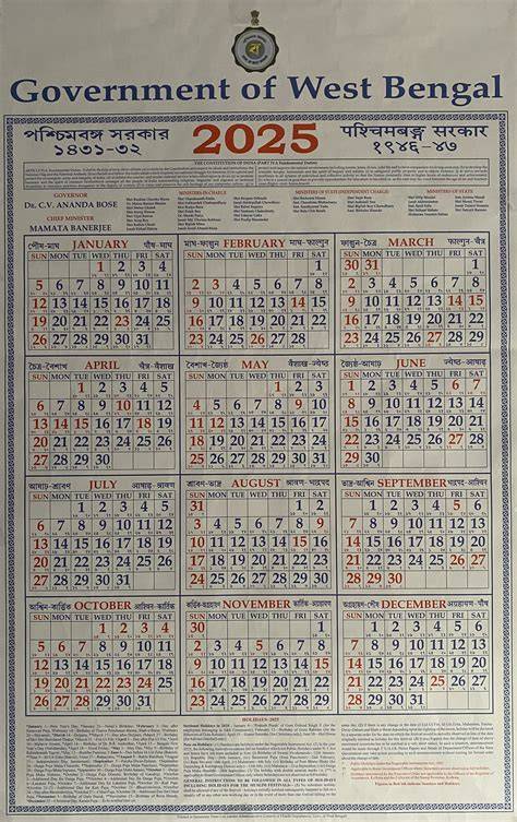 Government Calendar 2025