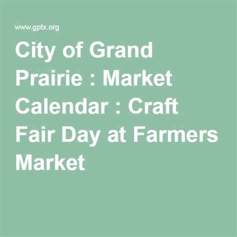 Grand Prairie Calendar