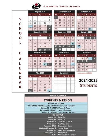 Grandville Schools Calendar
