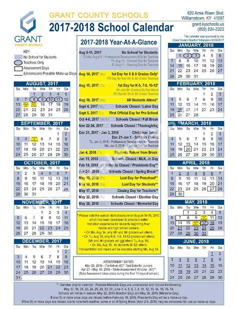 Grant County Schools Ky Calendar