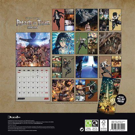 attack on titan calendar