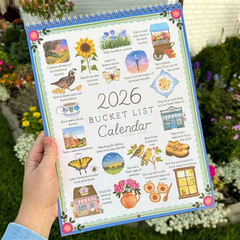 bucket list calendar