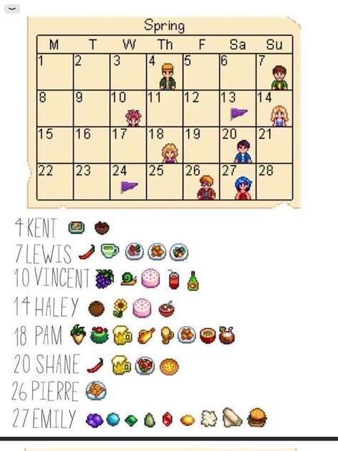 stardew valley calendar