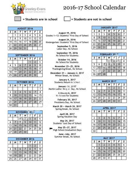Greeley Schools Calendar