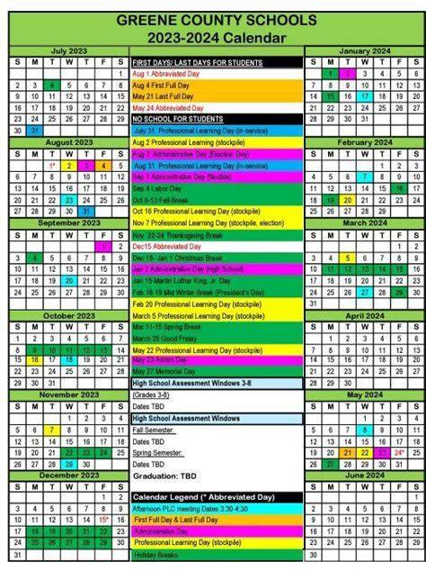 Greene County Schools Calendar 24 25