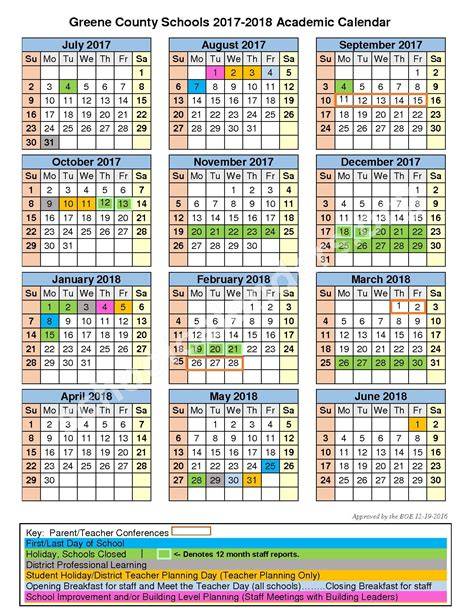 Greensboro Academy Calendar