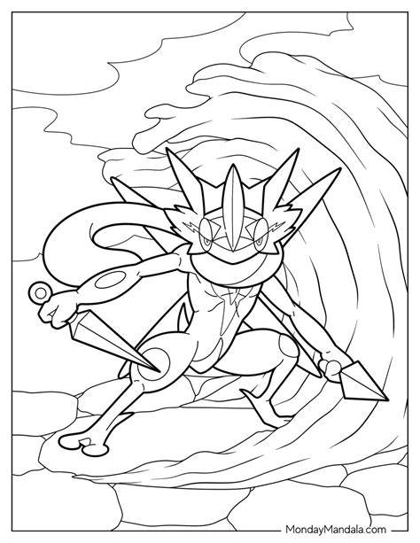 Greninja Colouring Pages