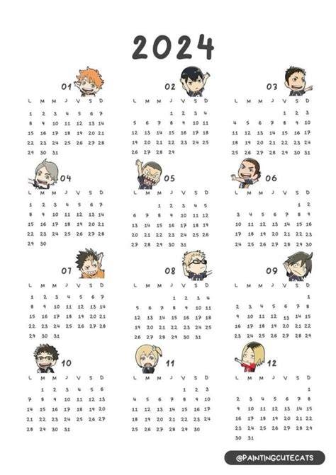 anime calendar 2024