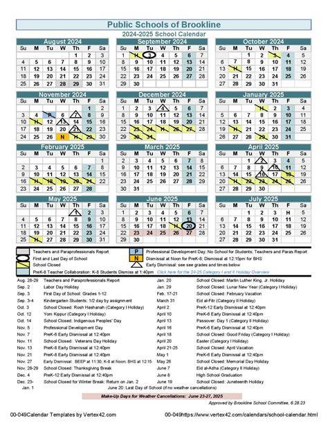 brookline public school calendar