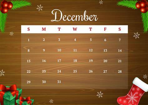 calendar for christmas