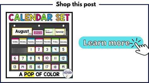 classroom calendar set