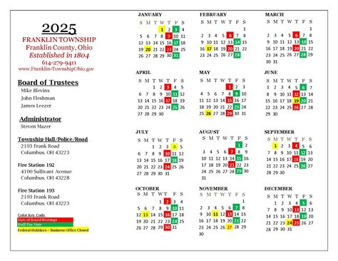 franklin township school calendar