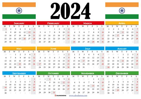 indian calendar 2024