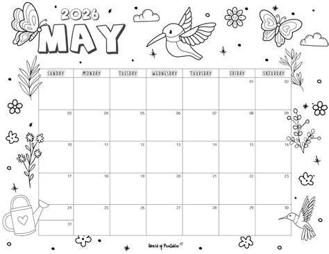 may calendar doodles