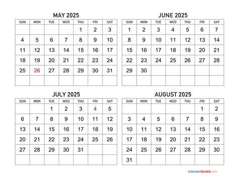 may calender 2025