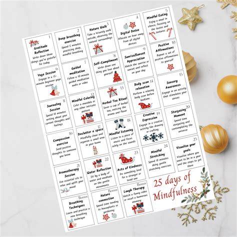 mindfulness advent calendar