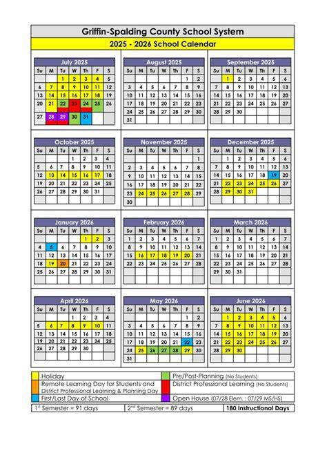 Griffin Spalding County Schools Calendar