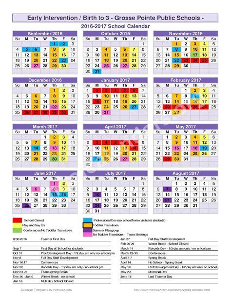 Grosse Pointe Schools Calendar
